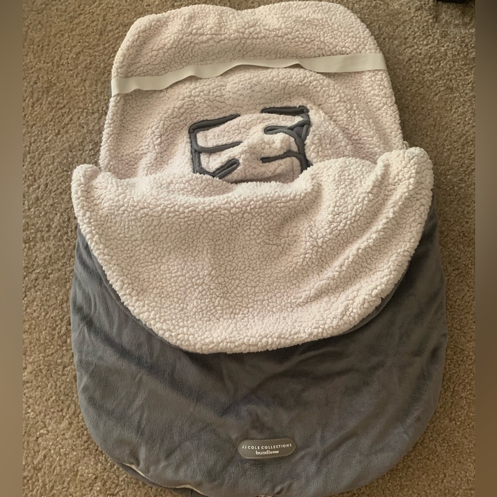 Fleece car seat cover in gray by J.J. Cole